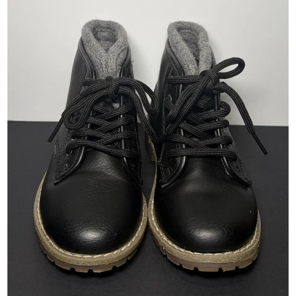 The Children's Place Black Knit Top Chukka Boots Casual Dress Shoes 10 Toddler